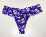 Victoria Secret Panti colaless de encaje flores rosadas
