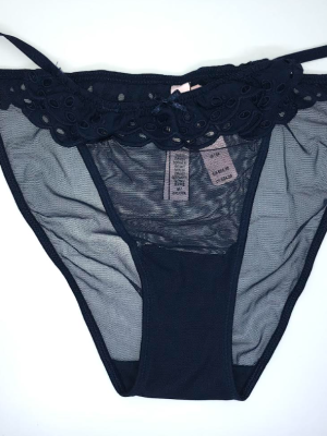 Victoria Secret Panti estilo bikini de tiras y encaje calado
