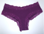 Victoria Secret Panti cheeky de algodón con cintura de encaje