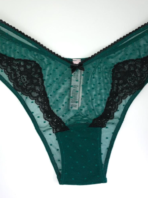 11232641, Verde con encaje negro
