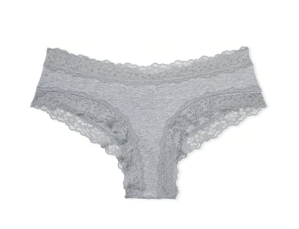 Victoria Secret Panti cheeky de algodón con cintura de encaje