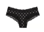 Victoria Secret Panti cheeky de algodón con cintura de encaje