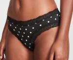 Victoria Secret Panti cheeky de algodón con cintura de encaje