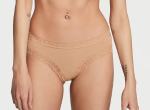 Victoria Secret Panti cheeky de algodón con cintura de encaje