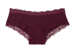 Victoria Secret Panti cheeky de algodón con cintura de encaje