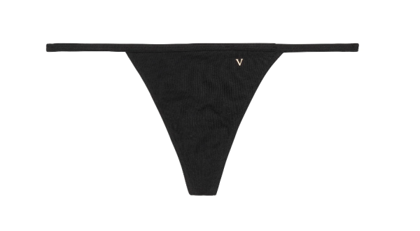 Victoria Secret Tanga en V de algodón elastizado