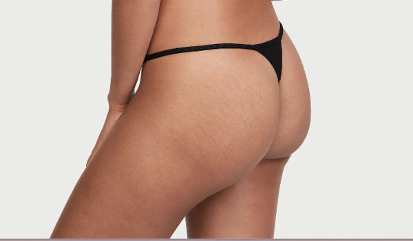 Victoria Secret Tanga en V de algodón elastizado