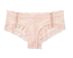 Victoria Secret Panti cheeky de encaje con detalle acordonado y brillo