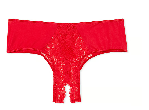 Victoria Secret Panti cheeky sin entrepierna con ribete de encaje