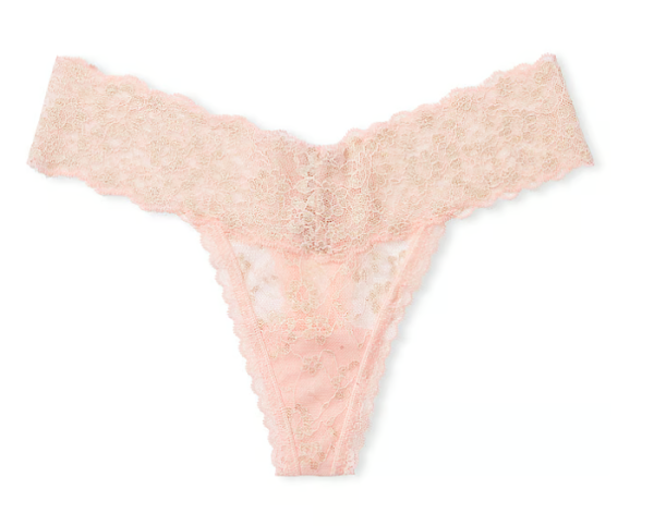 Victoria Secret Panti colaless de encaje con detalle anudado y brillo