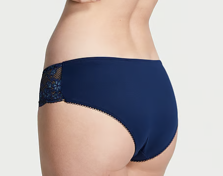 Victoria Secret Panti estilo hiphugger con ribete de encaje
