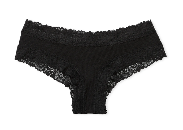 Pink Panti cheeky con ribete de encaje wink