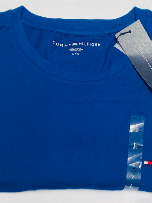 Tommy Hilfiger, Camiseta de Hombre cuello redondo con logo bordado