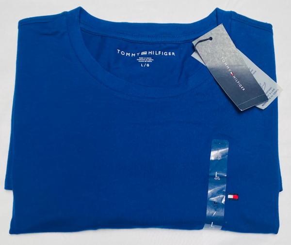 Tommy Hilfiger, Camiseta de Hombre cuello redondo con logo bordado