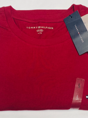 Tommy Hilfiger, Camiseta de Hombre cuello redondo con logo bordado