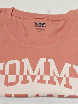 Tommy Jeans, Camiseta de Mujer cuello redondo con logo