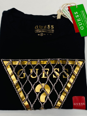 Guess, Camiseta de Mujer de triángulo con perlas