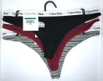 Calvin Klein; Paquete de 3 hilos o tangas de algodón elástico