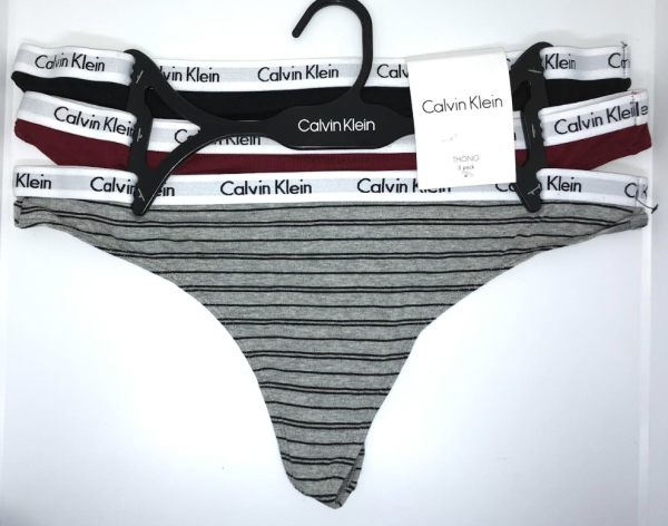 Calvin Klein; Paquete de 3 hilos o tangas de algodón elástico