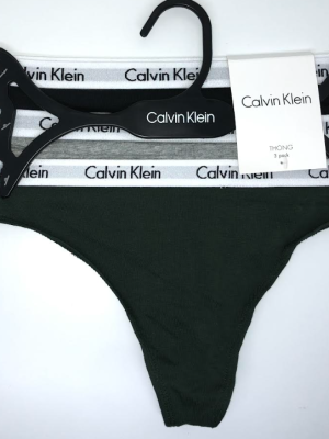 Calvin Klein; Paquete de 3 hilos o tangas de algodón modernas