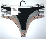 Calvin Klein; Paquete de 3 hilos o tangas de algodón modernas