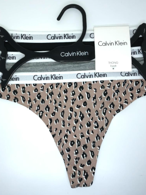 Calvin Klein; Paquete de 3 hilos o tangas de algodón modernas