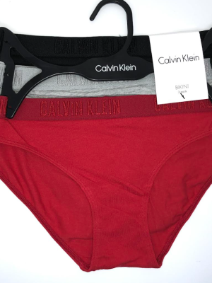 Calvin Klein; Paquete de 3 bikinis de algodón