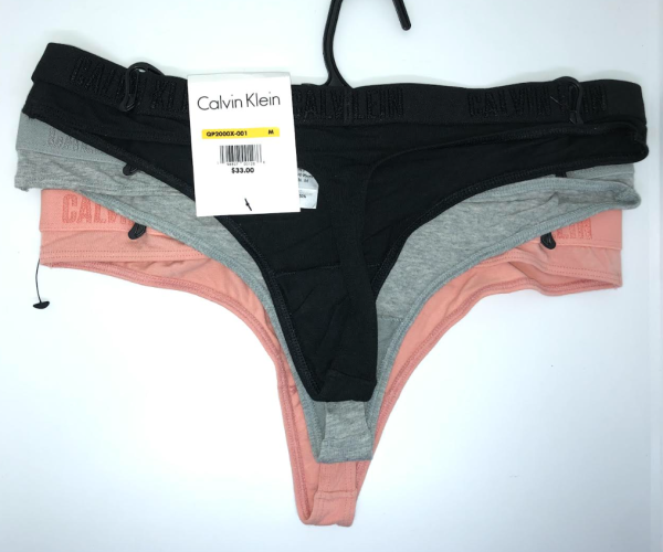 Calvin Klein; Paquete de 3 hilos o tangas de algodón