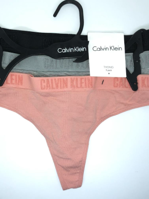 Calvin Klein; Paquete de 3 hilos o tangas de algodón