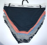 Calvin Klein; Paquete de 5 bikinis de algodón elástico pequeño