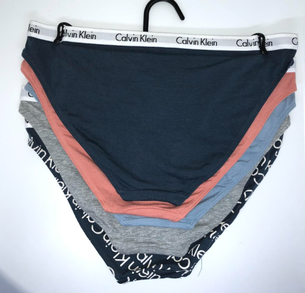 Calvin Klein; Paquete de 5 bikinis de algodón elástico pequeño
