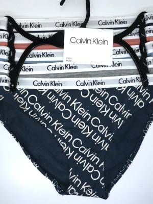 Calvin Klein; Paquete de 5 bikinis de algodón elástico pequeño