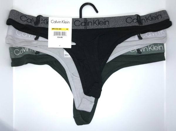 Calvin Klein; Paquete de 3 hilos o tangas de algodón modernas
