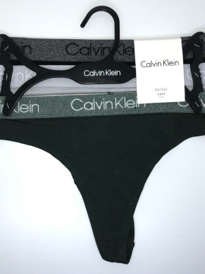 Calvin Klein; Paquete de 3 hilos o tangas de algodón modernas