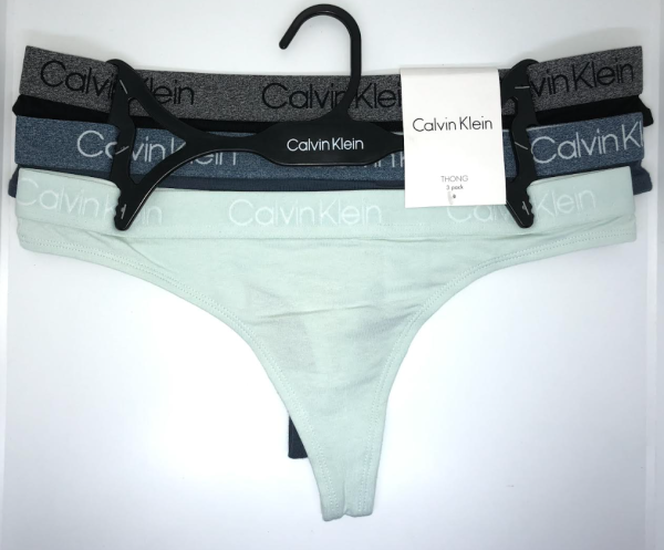 Calvin Klein; Paquete de 3 hilos o tangas lisas