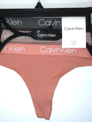 Calvin Klein; Paquete de 3 hilos o tangas de algodón modernas