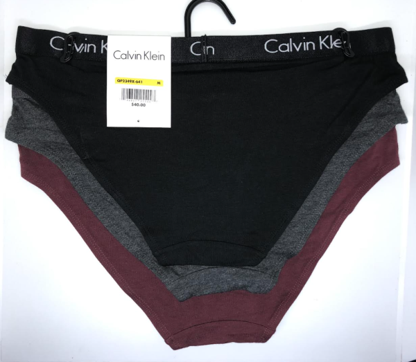 Calvin Klein; Paquete de 3 bikinis de algodón