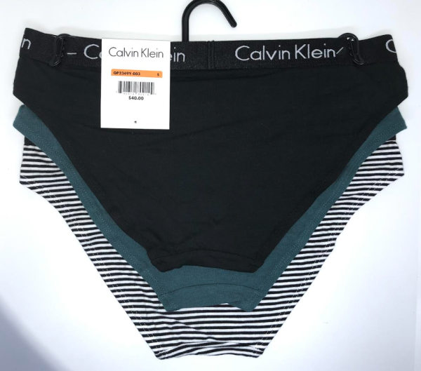 Calvin Klein; Paquete de 3 bikinis de algodón