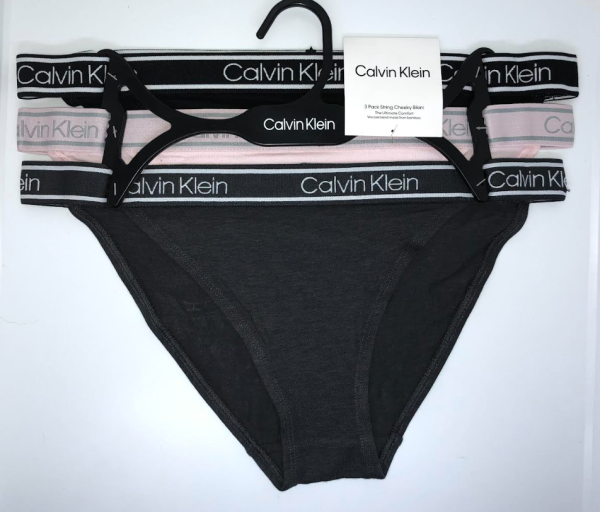 Calvin Klein; Paquete de 3 bikinis de hilo de máxima comodidad